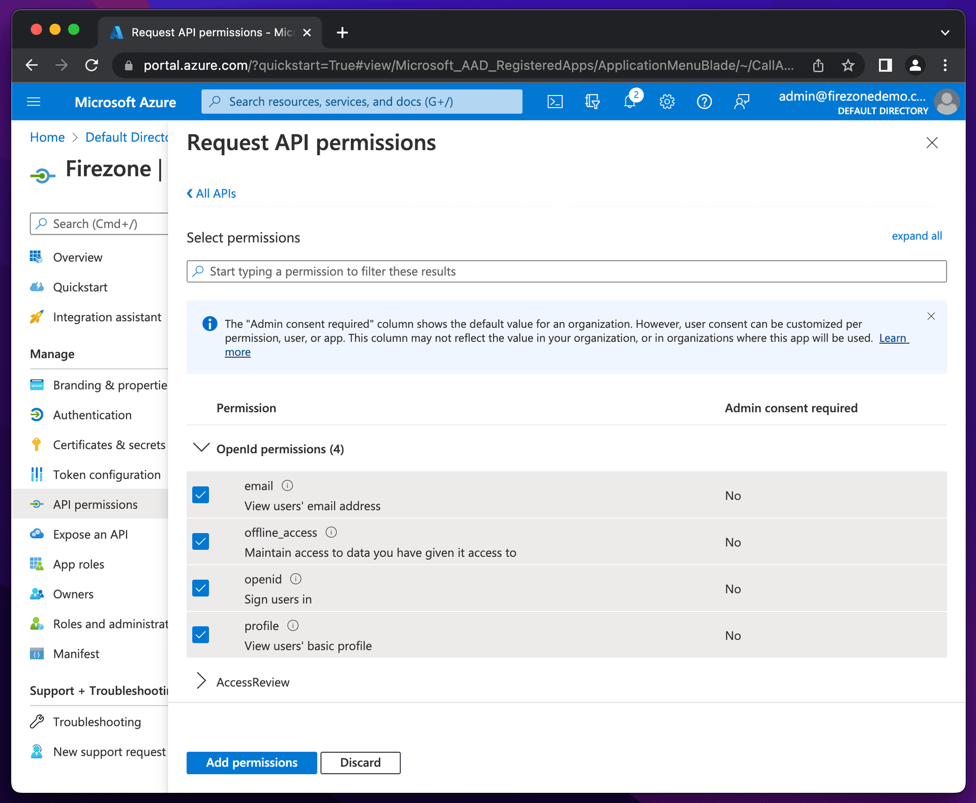 azure permissions